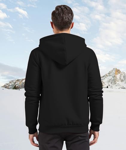 Mens Fleece Hoodies Zip Up Warm Thick Winter Jacket - image 3