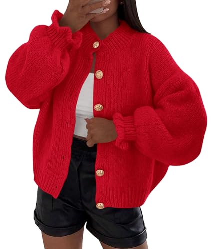 PRETTYGARDEN Womens Cropped Cardigans Trendy 2025...