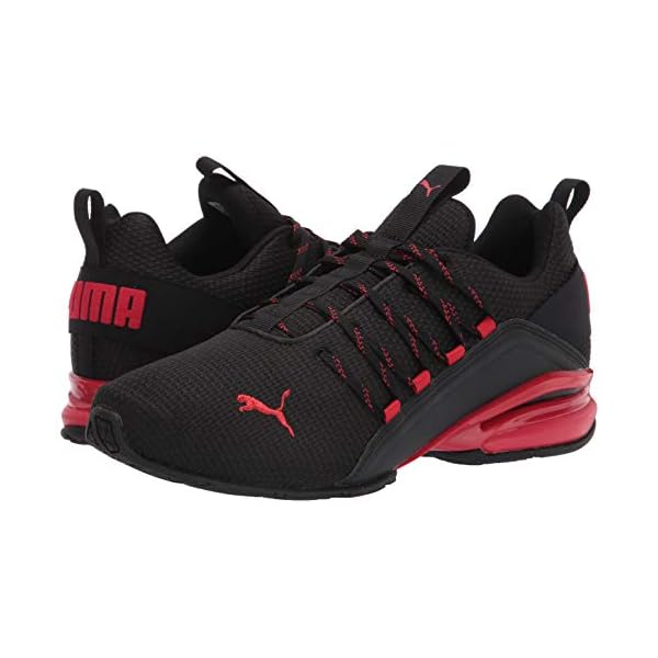 PUMA Unisex-Adult Axelion Cross-Trainer, Checkered Black-high Risk Red, 11.5 - Image 8