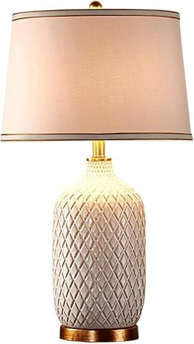 DFAEEKIYO Bedside Table Lamps Modern Desk Lamp Bedroom Light Living Room Ceramic Study Reading Eye-Caring Nightstand Decorative