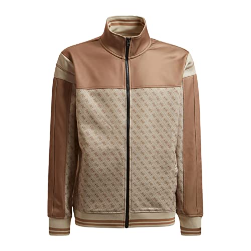 GUESS Herren-Trainingsjacke, Beige Blanco, Größe L, beige