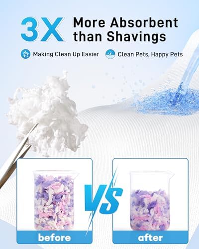 BUCATSTATE Hamster Bedding 15L, 99% Dust-Free Guinea Pig Paper Bedding Odor Control Paper Bedding, Cozy Small Animal Bedding for Rabbit Rat Syrian Dwarf Hamsters Gerbils (Lavender) — view 3