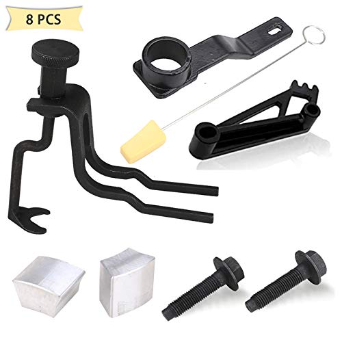 Engine Repair Tools Kit Compatible with Ford 4.6L/5.4L/6.8L 3V Valve Spring Compressor, Crankshaft Positioning Tool, Cam Phaser Holding Tool, Timing Chain Locking Wedge Tool, Crankshaft Pulley Bolt Engine Repair Tools Kit Compatible with Ford 4.6L/5.4L/6.8L 3V Valve Spring Compressor, Crankshaft Positioning Tool, Cam Phaser Holding Tool, Timing Chain Locking Wedge Tool, Crankshaft Pulley Bolt