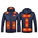 Beheizbare Jacke, Damen Winter Männer Thick Außen USB Heizung Mit Kapuze Heizjacke Frauen Kapuzenjacke Winddichtes Winterjacke Wintermäntel Elektrisch Beheizt Jacke, Thermo-Bekleidung für Damen
