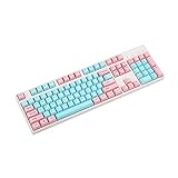 NPKC 61 87 104 Keys Miami Thick PBT OEM Profile Keycap for MX Switches GH60 Tenkeyless Mechanical Gaming Keyboard (Only Keycap) (104 Top Print)