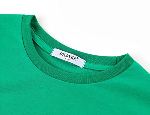 Image of DILBYKE Boys Girl Long Sleeve Striped Crew Neckline T-Shirts Kid Tee