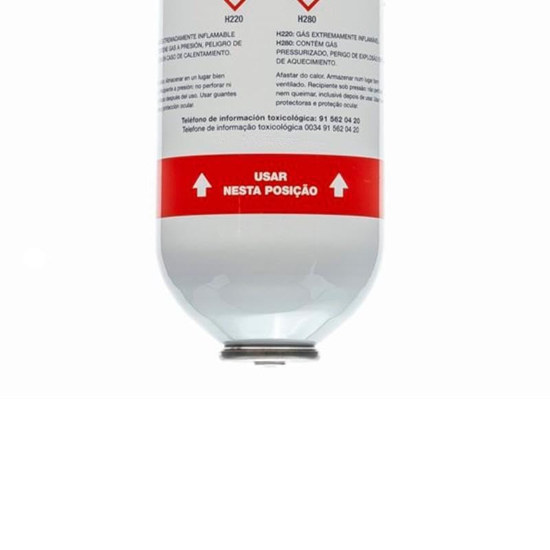 REPORSHOP - 1 Botella Gas Minus 50 375Gr + Valvula + Manguera Sustituto R22 R404a R407C R502 Freeze Organico