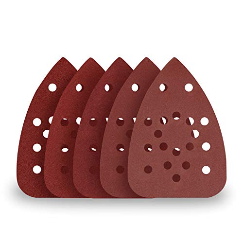 Sanding Pads for Enertwist Mouse Detail Sander, 50PCS 40 60 80 120 240 Grit Hook and Loop Sandpaper Assortment, ET-DSA-50