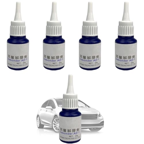 Strong Glue Remover,20g Powerful Adhesive Glue Removal,Multipurpose Super Glue Remover Solvent,Safely Removes Stickers Labels For Marble-5 Packs