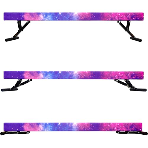 FC FUNCHEER Adjustable balane Beam for Kids - 8FT Gymnastics Beam - high and Low Floor Beam for All Gymnastic Levels-Professional Gymnastic Equipment for Home and Gym Center