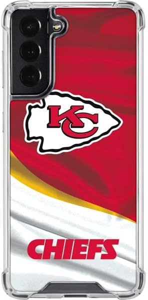 Skinit Clear Phone Case Compatible with Galaxy S22 - Officially Licensed NFL Kansas City Chiefs Design