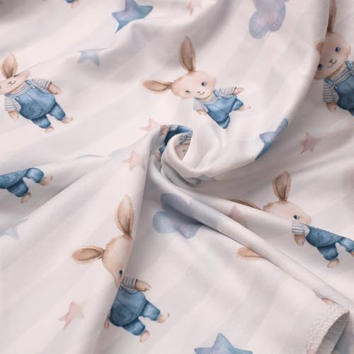 Image of Ylsteed Baby Highland Cow Swaddle Blanket and Headband Set, Newborn Receiving Blanket Swaddle Wrap for Girls and Boys, Swaddling Blankets Neutral for Newborn 32 * 32 in (Rabbit Blue)