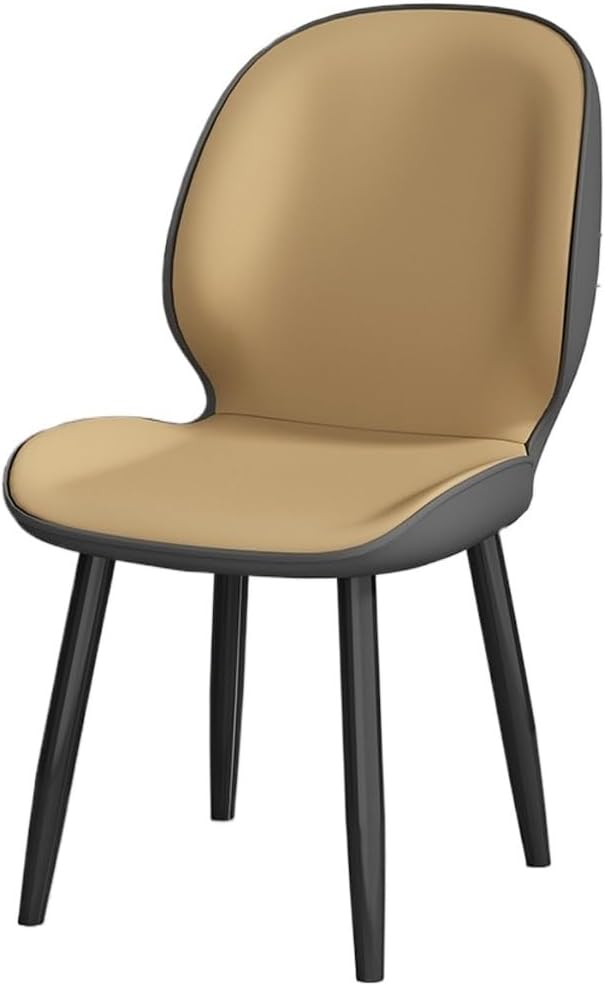 Dining Chairs Leather Cafe Chair Soft Relaxing Makeup Backrest Stool Restaurant Furniture