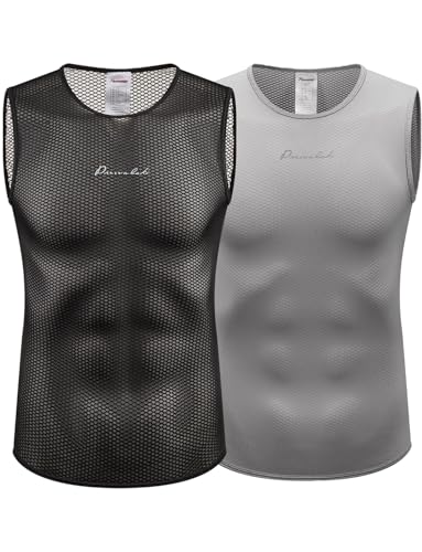 Przewalski Men’s Sleeveless Cycling Undershirt Quick Dry Bike Base Layer Vests Breathable Bicycle Jerseys Biking Tank Tops3