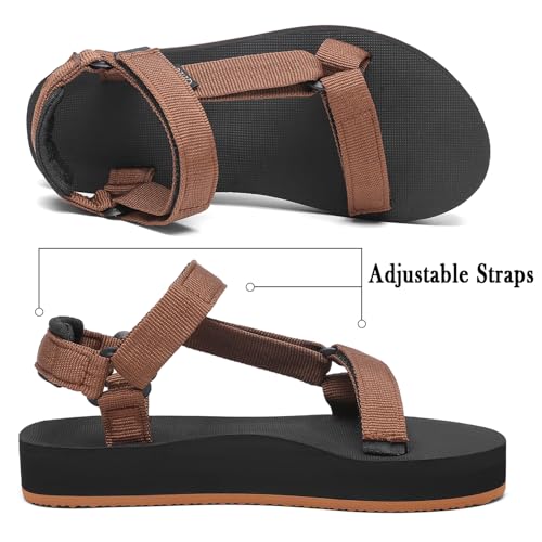 Image of Sport Walking Water Sandals for Women with Arch Support & Adjustable Straps Platform Sandals Women Height Increase