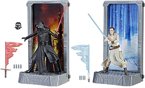 Star Wars: The Black Series Titanium Series Rey (Starkiller Base) & Kylo Ren Figures Set of 2