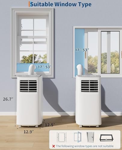 Image of Garvee 3-in-1 Portable Air Conditioner, 8,000 BTU Portable AC Unit with Cooling, Dehumidifier & Fan for Rooms up to 350 sq.ft with Remote Control, Sleep Mode, 24H Timer & Window Kit