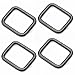 CRAFTMEmore Metal Rectangle Buckle Ring for Bag Belt Loop Strap Heavy Duty Rectangular Cord fits Webbing 5/8" 3/4" 1" Wide Pack of 20 (1 Inch, Gunmetal)
