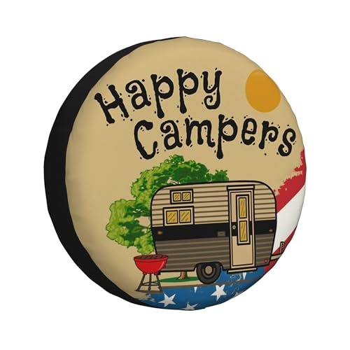 Image of Spare Tire Cover for RV Camper Trailer Weatherproof Universal Wheel Cover for RV Travel Trailer Camper Truck 15inch
