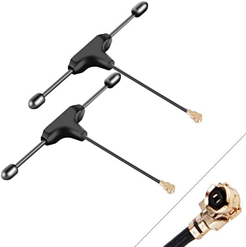 FPV Antenna TBS Crossfire Receiver Mini T Antenna IPEX Big Connector for RC FPV Racing Drone/Quadcopter Black(2pcs)