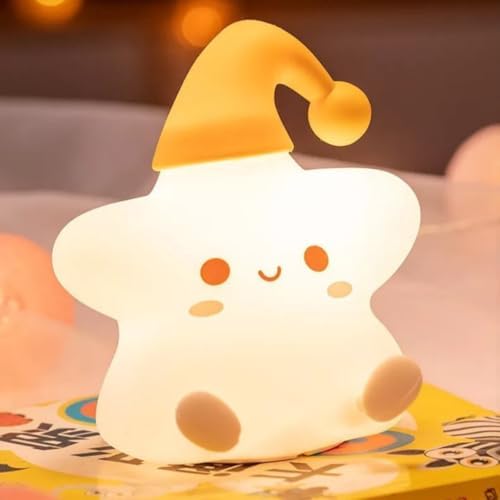 Çocuk Gece Lambası Little Yıldız Gece Lambası,Yumuşak Dokunmatik RGB Renk Modu,Emzirme Işığı Bebek Odası,Dokunmatik Kontrol, USB Şarjı (BPA İÇERMEZ) - Görsel 6