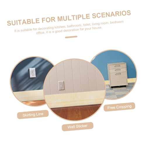 Homoyoyo 6 Rolos Rodapé Adesivo De Parede Suprimentos De Papel De Parede Papel De Parede Removível T