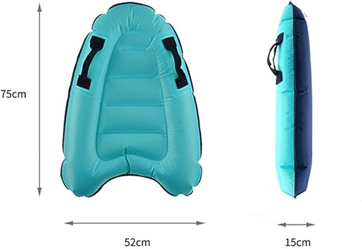 Kids Inflatable Bodyboard Lightweight and Portable for Swimming Practice, Water Fun, and Beach Activities with Safe Handles