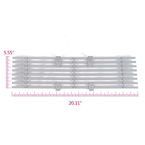 Pit66 Metal Bumper Lower Grill Billet Grille Insert, Compatible With Ford 2009-2014 F150 F-150 Pikcup Coated 8X6 Horizontal #TOP1