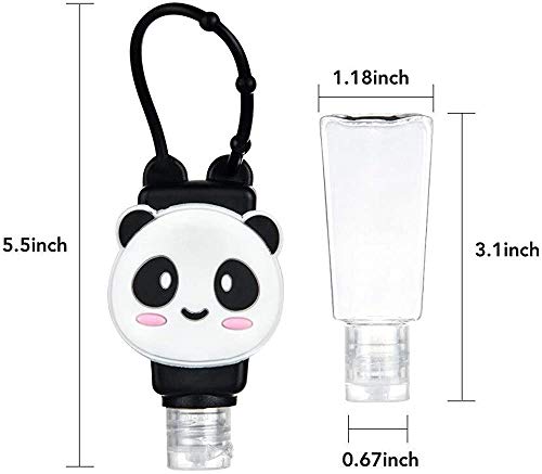 6 Pack Cartoon Mini Hand Sanitizer Split Bottles Travel Portable Hand Gel Holder For Kids Adults With Carry Bag,30Ml Caapcity #TOP5