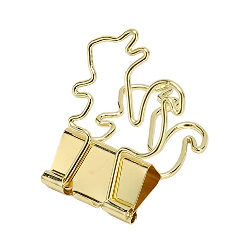 Papeterie créative avec le lot de 100 trombones animaux dorés