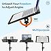 CAHAYA Projector Tripod Stand with Casters: Projector Stand 28-54in Height Adjustable Multifunctional Universal Laptop Stand DJ Rack Stand with Adjustable Height for Meeting Room DJ Equipment