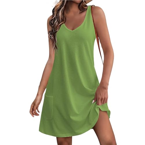 Ladies' V-Neck Sleeveless mini Skirt Suitable for Summer Casual wear