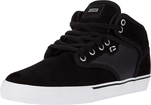 Image of Globe Men's Motley Mid Shoe, Black /White /Perforated, 9.5 Medium US