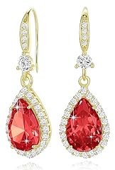 07.July-Yellow Gold Plated | Ruby red