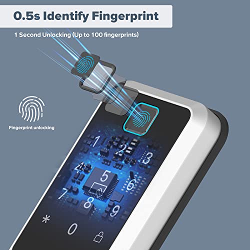 Serrure Connectée SMONET M6 – WiFi + Clavier – Pêne Dormant – Entrée Sans Clé (ouvert, Jamais Utilisé)
