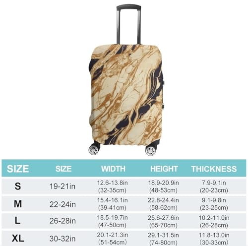Marble Luggage Cover, Elastic Luggage Protector Fits 19-32in Suitcases, Washable & Anti-Scratch Suitcase Cover for Men Women XL2