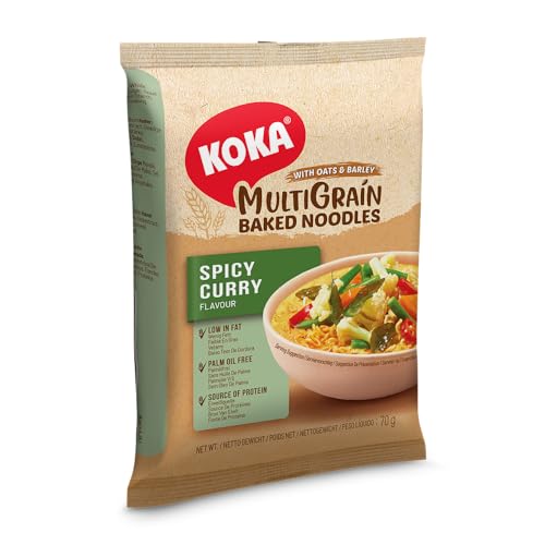 Koka Noodles Multigrain Oats & Barley Spicy Curry Flavour Single Pack 70g