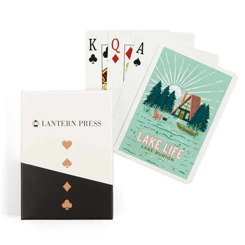 Lantern Press Lake Burton, cartas póker para adultos