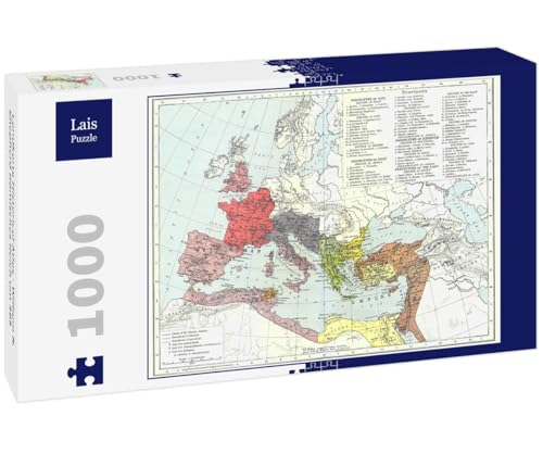 Lais Puzzle Mapa Atlas Histórico - William R. Shepherd Imperio Romano Alrededor de 395 1000 Piezas