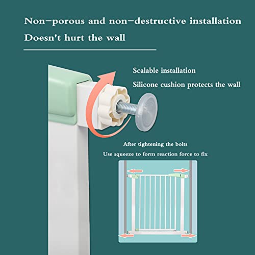 Barrière de sécurité pour animaux et bébé extensible à pression pour escalier