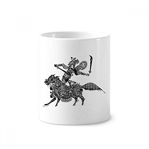 Porte-céramique brosse à dents opéra chinois tasse blanche 350ml et pot à stylo