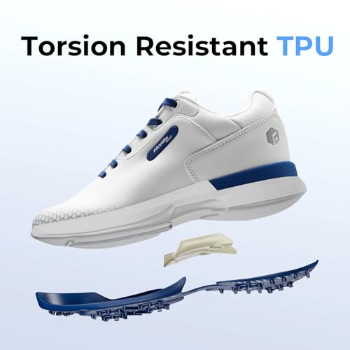 Image of FitVille Wide & Extra Wide Mens Golf Shoes Professional Outdoor Waterproof Spiked Golf Shoes for Men