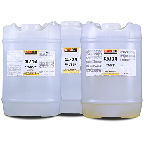 System Three Clear Coat Epoxy Resin Kit, 15 Gallon, Clear