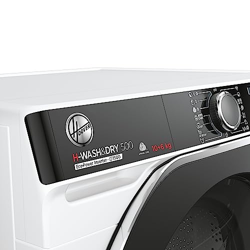 Hoover H-WASH&DRY 500 HDP 5106AMBC/1-S Waschtrockner/Energieeffizienzklasse D/A/Füllmenge Waschen 10 kg/Trocknen 6 kg / 1500 U/min. / Active Steam/BPM Inverter Motor/WiFi & Bluetooth