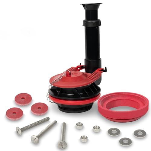 Korky Adjustable Large 3-Inch Toilet Flush Valve and Tank to Bowl Gasket Kit - Fits TOTO, Mansfield, American Standard, and Other Brands - Height Easily Adjusts for Easy Install - Made in USA - 5030 by Korky - Used condition - US$17.25