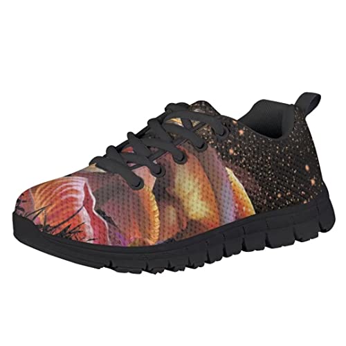 Pinupub Kids Running Walking Shoes for School Travel Breathable Soft Lightweight Slip On Tie Lace Sneakers