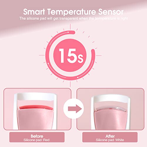 TOUCHBeauty Professional Heated Eyelash Curler with Silicone Refill Pad Curling Tool for Women Long Lasting Eyelashes TB-2003B - Thumbnail 4