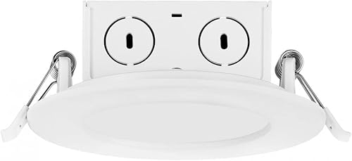 Satco S29057 - Downlight LED de cable directo de 8.5 vatios borde iluminado 4 pulgadas 4000 K 120 voltios regulable paquete de 12 unidades