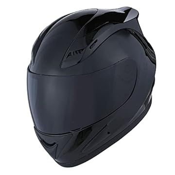 black full face motorcycle helmet