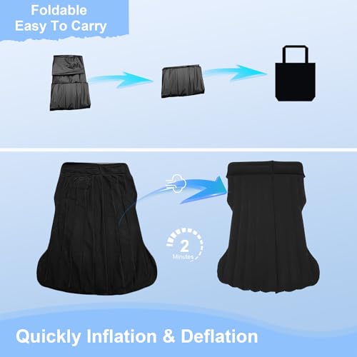 Car Air Mattress, Inflatable Bed Compatible with Tesla Model Y Mattress for SUV Truck RV Van Backseat Trunk, 6.4 ft Portable & Foldable Car AirBed Sleeping Pad for Tent Travel Camping Essentials Black by AGEMANY - Image 6